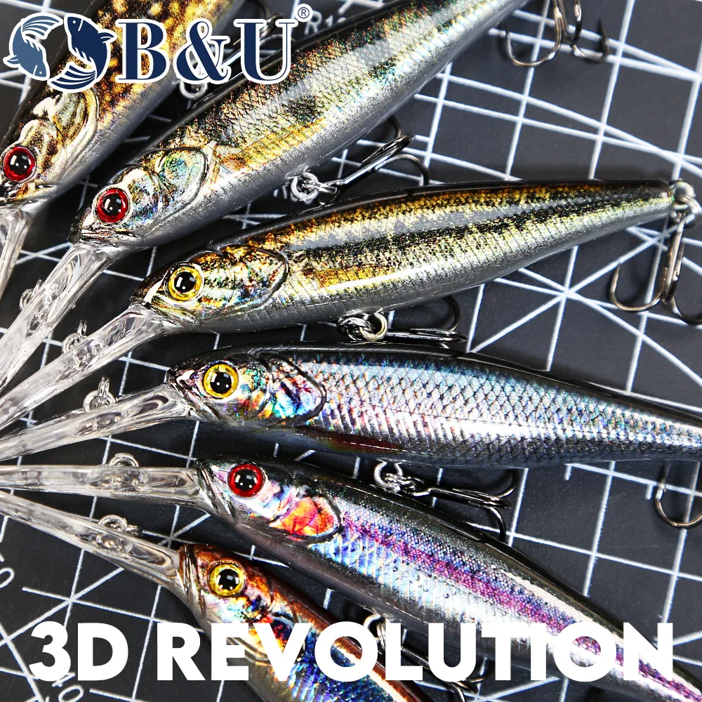 B&U 68mm 3D-Druck Shad Suspend – Fishing Lure Jerkbait Bewertung und Preis