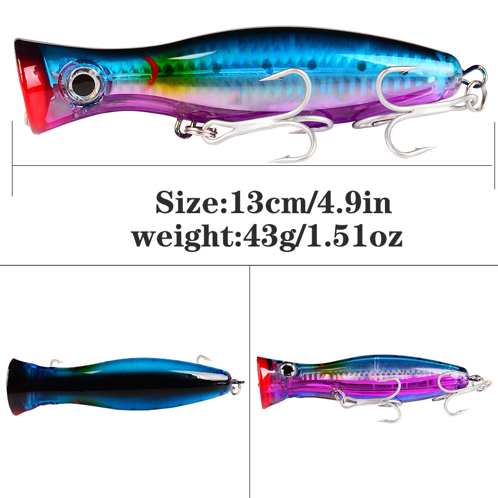 PROBEROS 1 Stück 13 cm 43 g Po – Fishing Lure Popper Bewertung und Preis