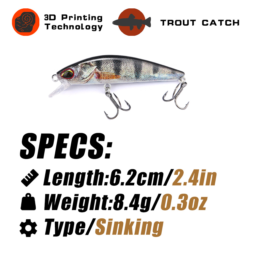 B&U 62 mm 8,4 g sinkende Minno – Fishing Lure Jerkbait Bewertung und Preis
